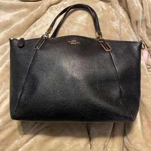 Coach leather bag. As is without shoulder strap.